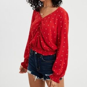 American Eagles Outfitters Red Blouse